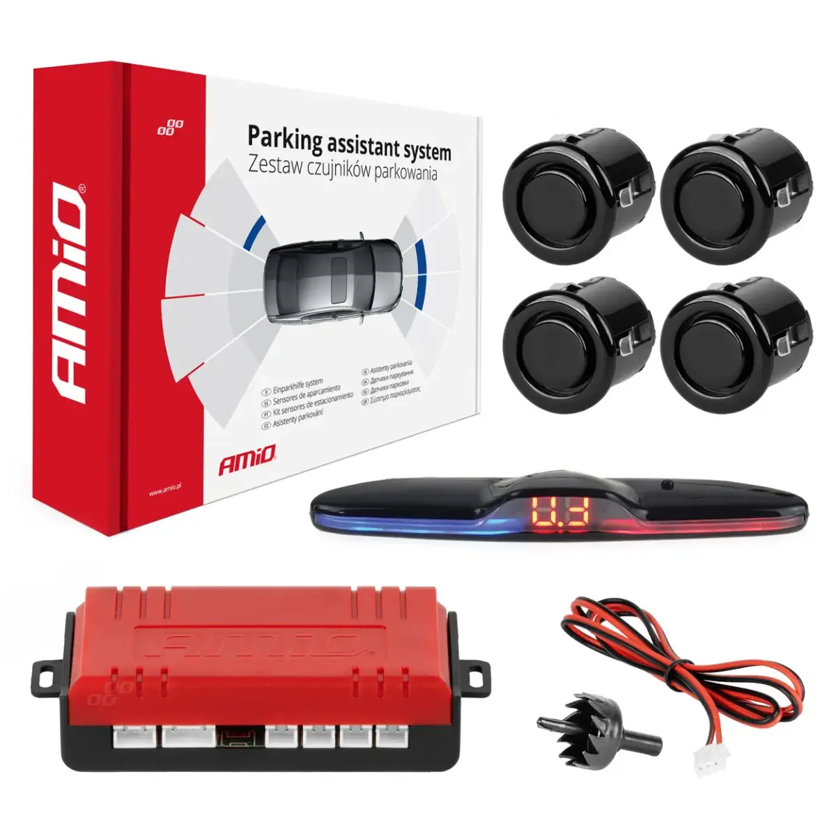 Parking sensor 4 MAX LED black GOLD 18mm