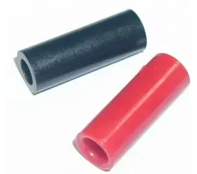 Banana socket 4mm, 42V, 2A, with srew connection, wire mount black