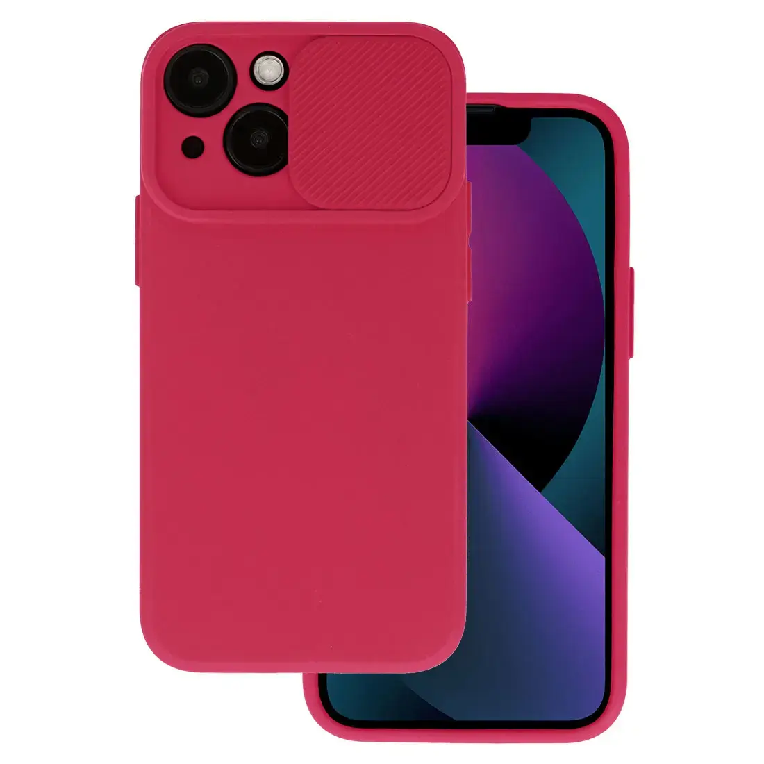 Camshield Soft maciņš telefonam iPhone 14 Plus sarkans (ar kameras aizsargu)