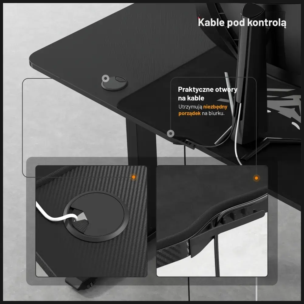 Desk with height adjustment Diablo Chairs X-TENSIO 1400 black