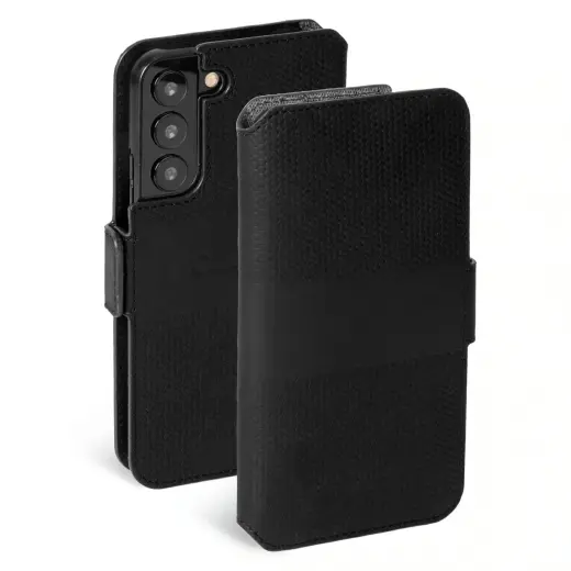 Krusell PhoneWallet Leather Sam S22 czarny|black 62470