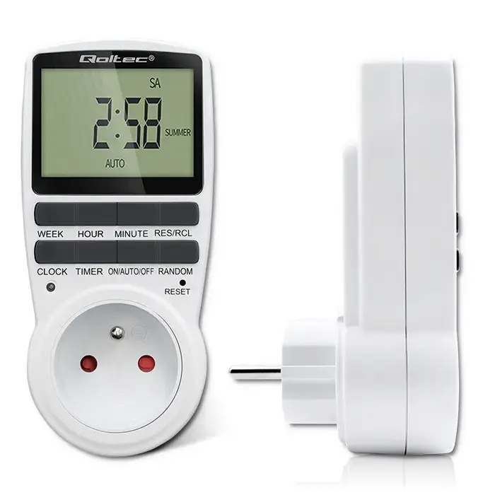 Qoltec Electronic Timer PC0628 | 3680W | 16A | LCD
