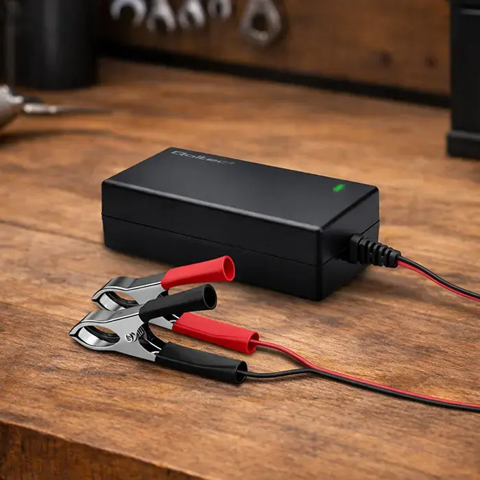Qoltec Automatic charger for AGM GEL STD batteries | 12V charger | 4A | 48W | LED | 1.8m cable