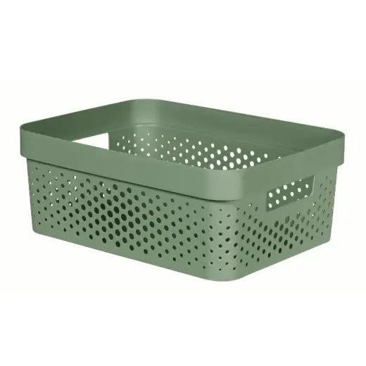 Коробка Infinity Recycled 11L 36x27x14см зеленая