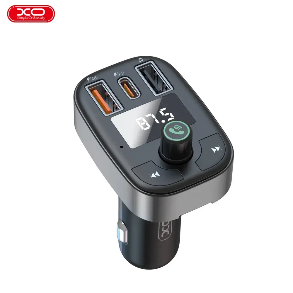 XO raidītājs FM BCC06 Bluetooth MP3 auto lādētājs 50W melns