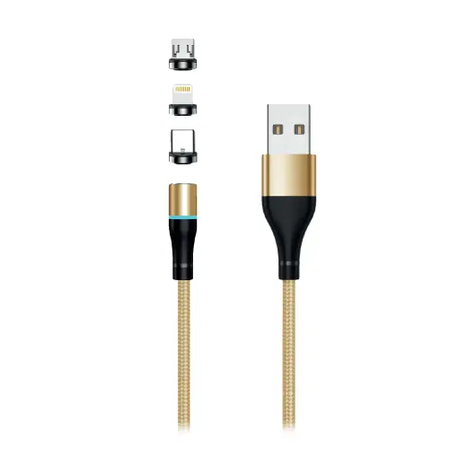 Setty datu pārraides un uzlādes vads | USB-A | 10W | 2m | zelta