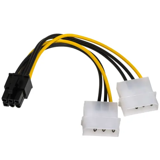 Adapter with cable Akyga AK-CA-13 2x Molex (m) | PCI-E 6 pin (m) 15cm