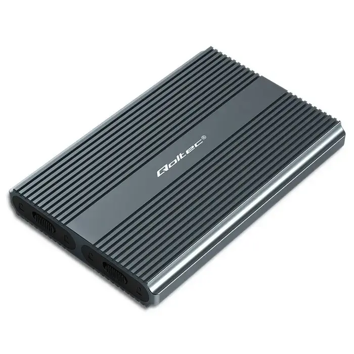 Qoltec Enclosure for drive M.2 SSD | SATA | NVMe | USB-C | DUAL 2 x 2TB