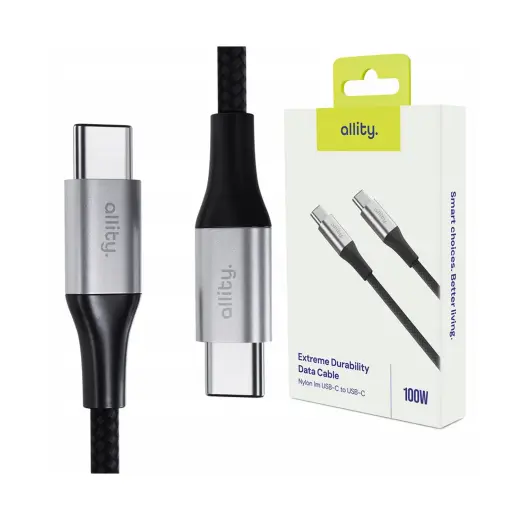 Allity cable AUC-01 USB-C - USB-C 1.0 m 100W black