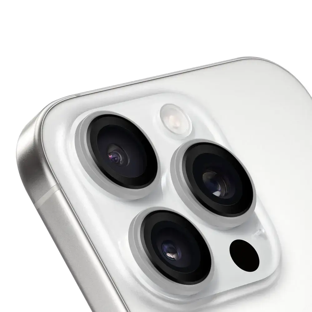 OBAL:ME Lens Protector for Apple iPhone 15 Pro|15 Pro Max White Titanium