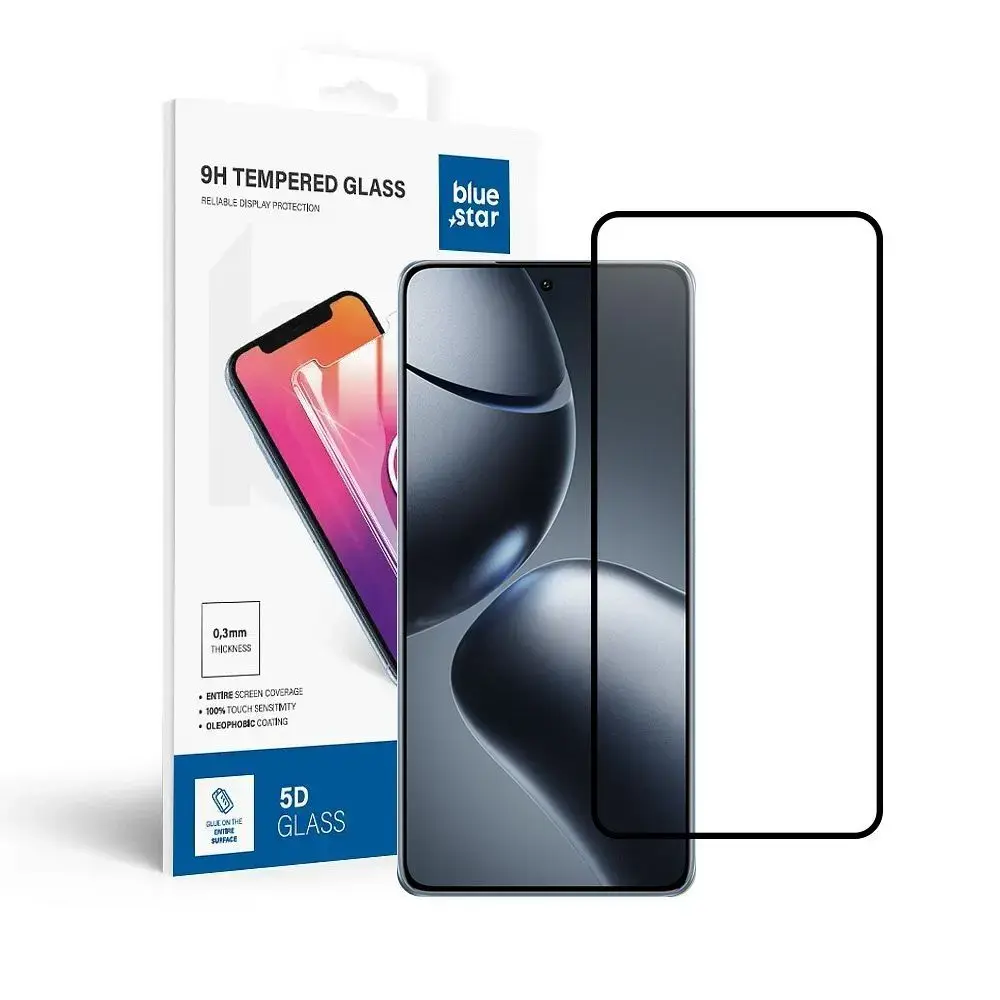 Tempered glass to Xiaomi 14T Blue Star 5D black