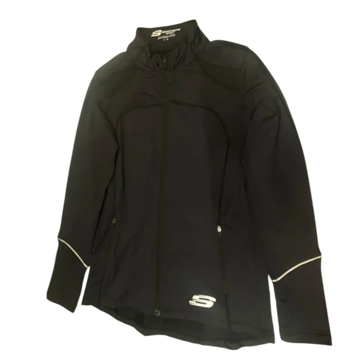 Skechers, Leia Mari, Sports Women Synthetic Jacket, Black, Size 12