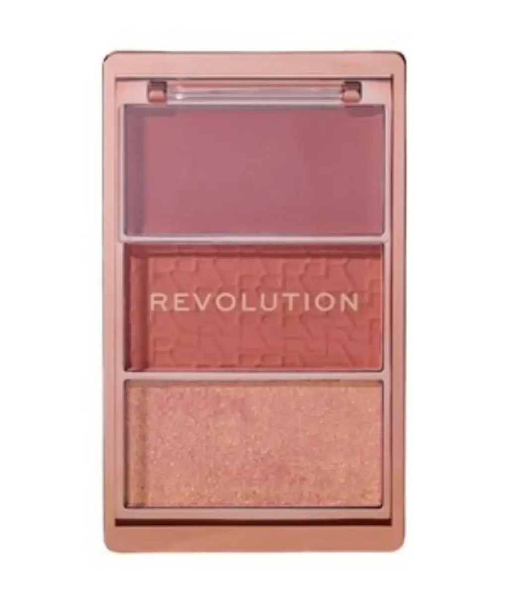 Makeup Revolution, Blush Icon, Matte, Blush Highlighter Palette, Aura Points Rose, 11.5 g