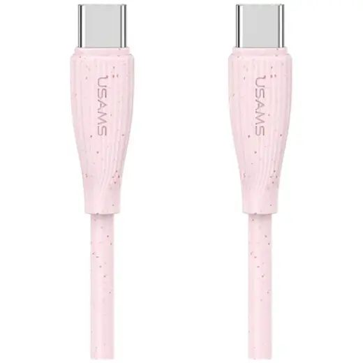 USAMS Green Series SJ716 data transfer and charging cable | USB-C to USB-C | 60W | 1m | pink