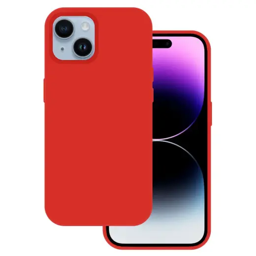 Tel Protect Silicone Premium telefono dėklas iPhone 15 Plus raudonas