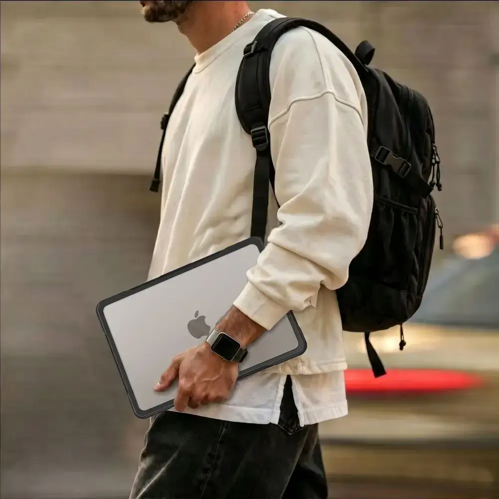 TECH-PROTECT VELAR MACBOOK AIR 13 M2-M5 2023-2026 BLACK/MATTE CLEAR
