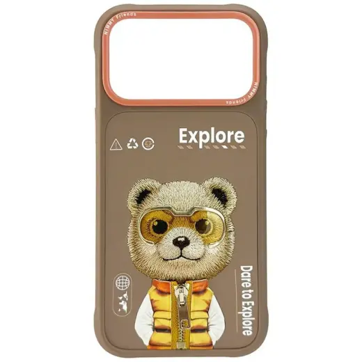 Etui Nimmy Cool&Cute 2.0 Bear do iPhone   17 Pro Max beżowy