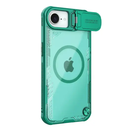 Nillkin Iceblade Prop telefoni ümbris alusega ja MagSafe toega aluse ja iPhone 16e roheline