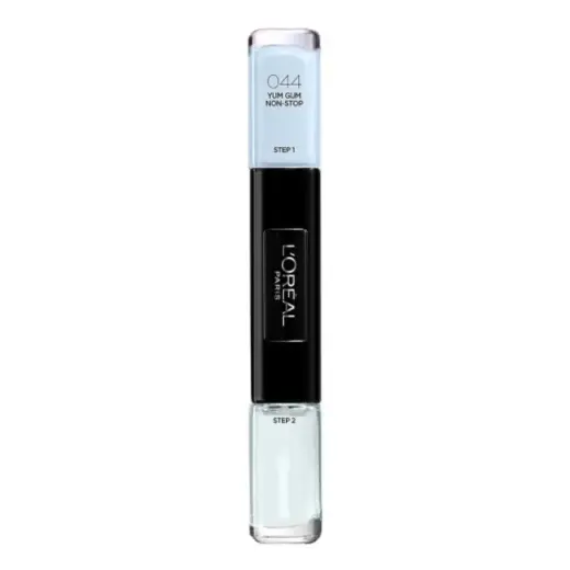 L'Oreal Paris, Infallible, Nail Polish 2-In-1, 44, Yum Gum Non-Stop, 2 x, 5 ml