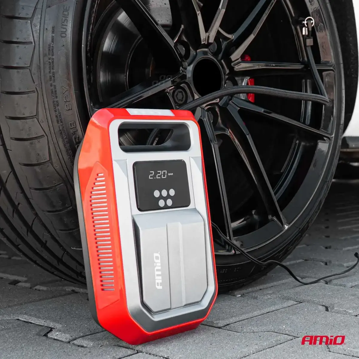 Car Air compressor with digital pressure gauge and LED light 12V ACOMP-18