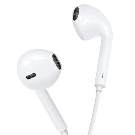 Joyroom Ben Series earphones Lightning with remote and microphone white (JR-EP3)
