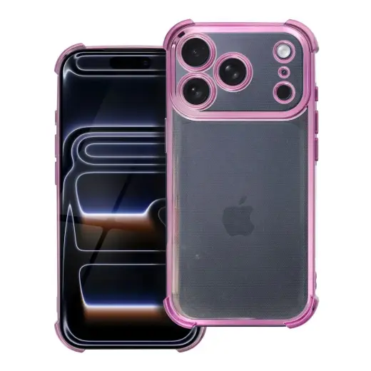 Antishock Electro telefono dėklas iPhone 17 Pro violetinis