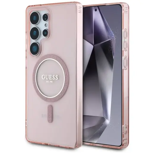 Guess phone case for Samsung Galaxy S25 Ultra pink