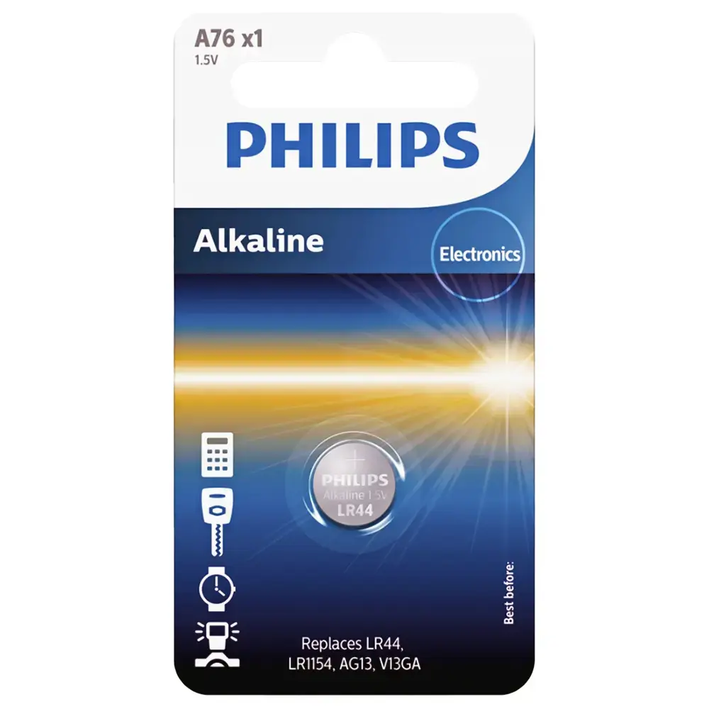 Battery PHILIPS LR44|LR1154 Minicells Alkaline 1pc Blister