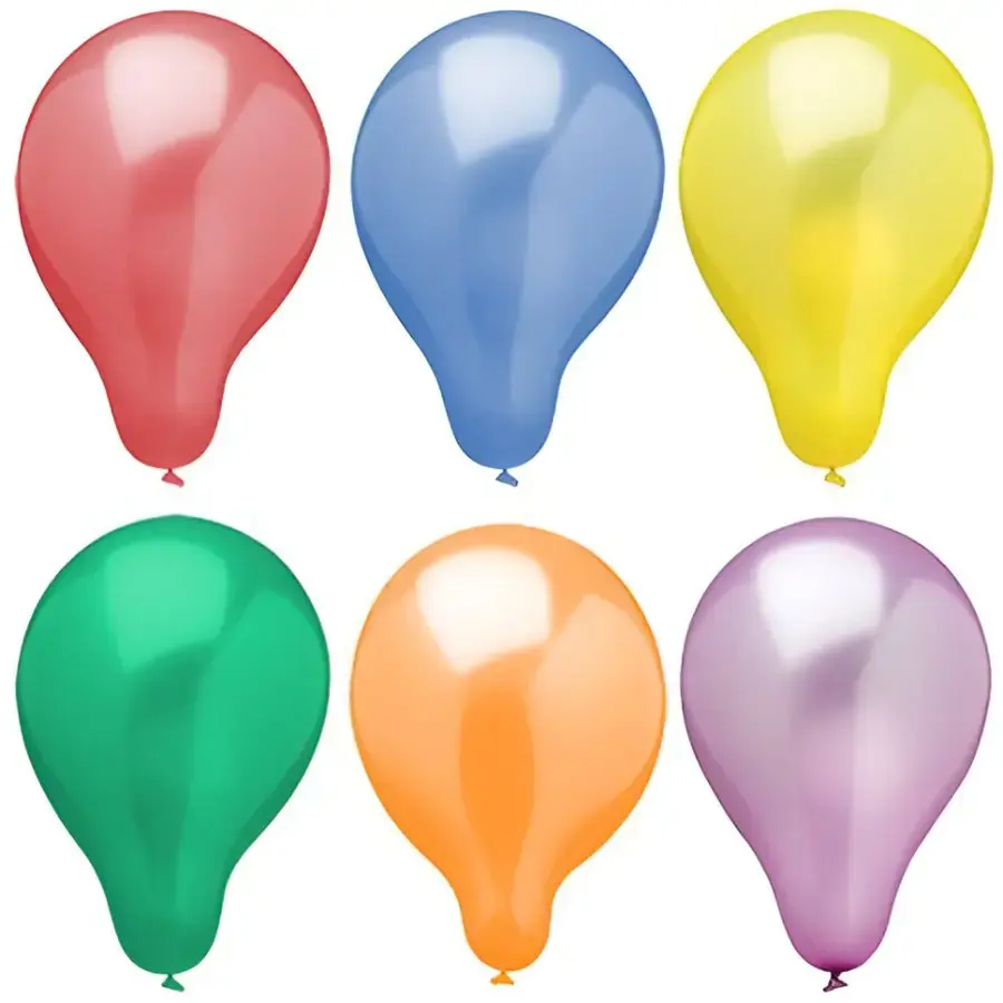 Papstar Metallic Balloons 25cm 6pk (4002911186787)