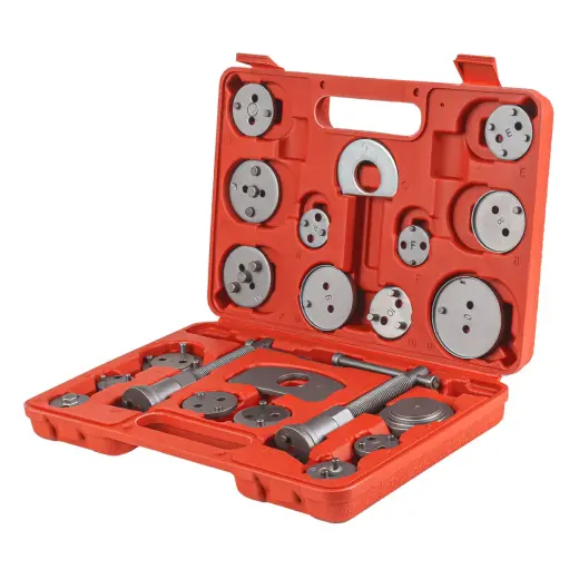 Brake piston compression and wind back tool kit 22 elements AMIO-04768