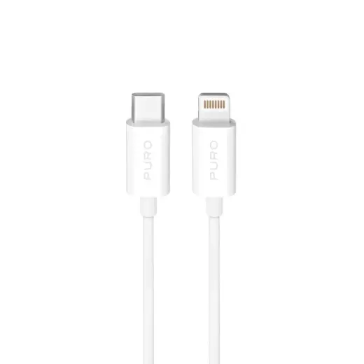Puro PUCAPLTC20W2MTWHI data transfer and charging cable | USB-C to Lightning | 20W | 2m | white