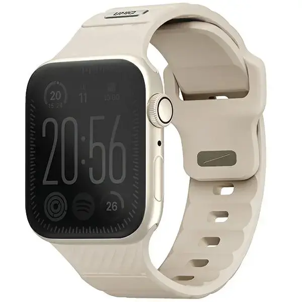 UNIQ Stride viedpulksteņa siksniņa priekš Apple Watch (38/40/41 mm) | silikons | haki/gaiša