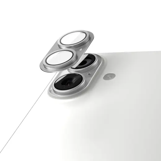 Etteri full camera lens guard for iPhone 17 silver