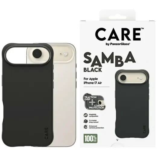 Case CARE by PanzerGlass Fashionable Samba MagSafe for iPhone Air black