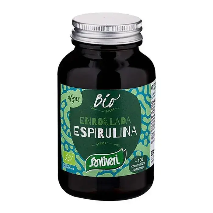 SANTIVERI Organic Spirulina Algae 100 Tablets