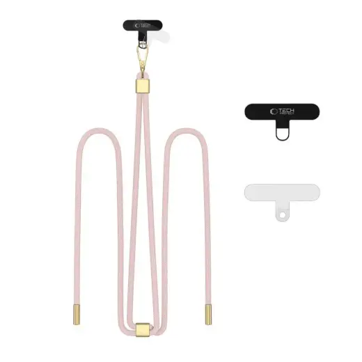 ВЕРЕВОЧНЫЙ РЕМЕНЬ TECH-PROTECT C2S CROSSBODY STRAP BABY PINK|GOLD