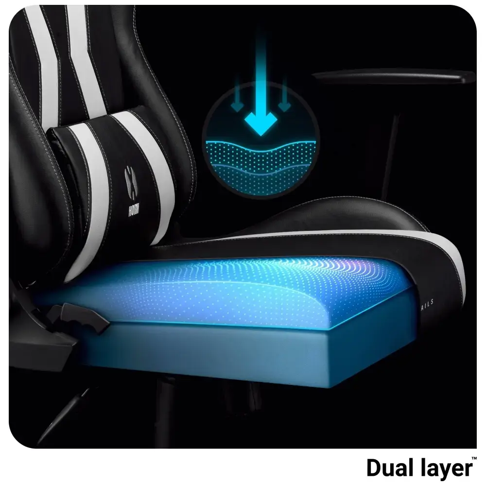 Gaming chair Diablo Chairs X-Horn 2.0 Normal Size black-white
