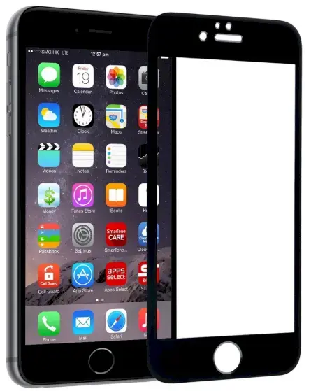 Fusion pilnam ekrānam aizsargstikls telefonam iPhone 6 | iPhone 6S melns