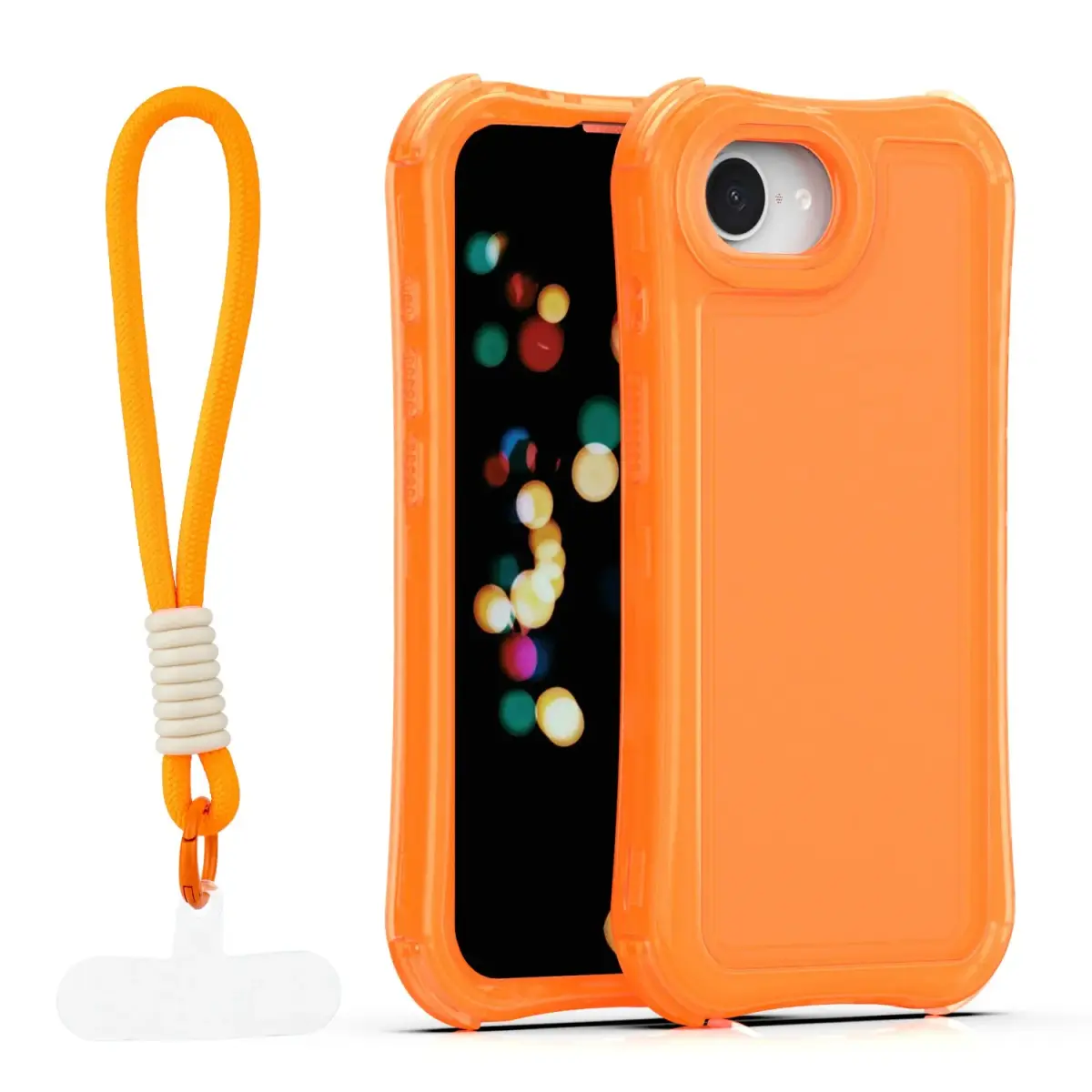 Safepop maciņš ar siksniņu telefonam iPhone 16e | iPhone 17e oranžs