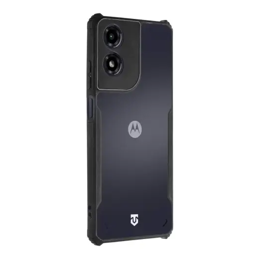 Tactical Quantum Stealth Cover for Motorola G04 Clear|Black