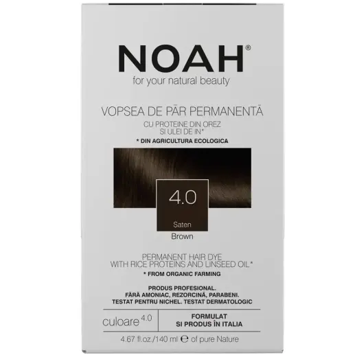 Noah, Permanent Hair Colour, Permanent Hair Dye, 4.0 Brown, 140 ml