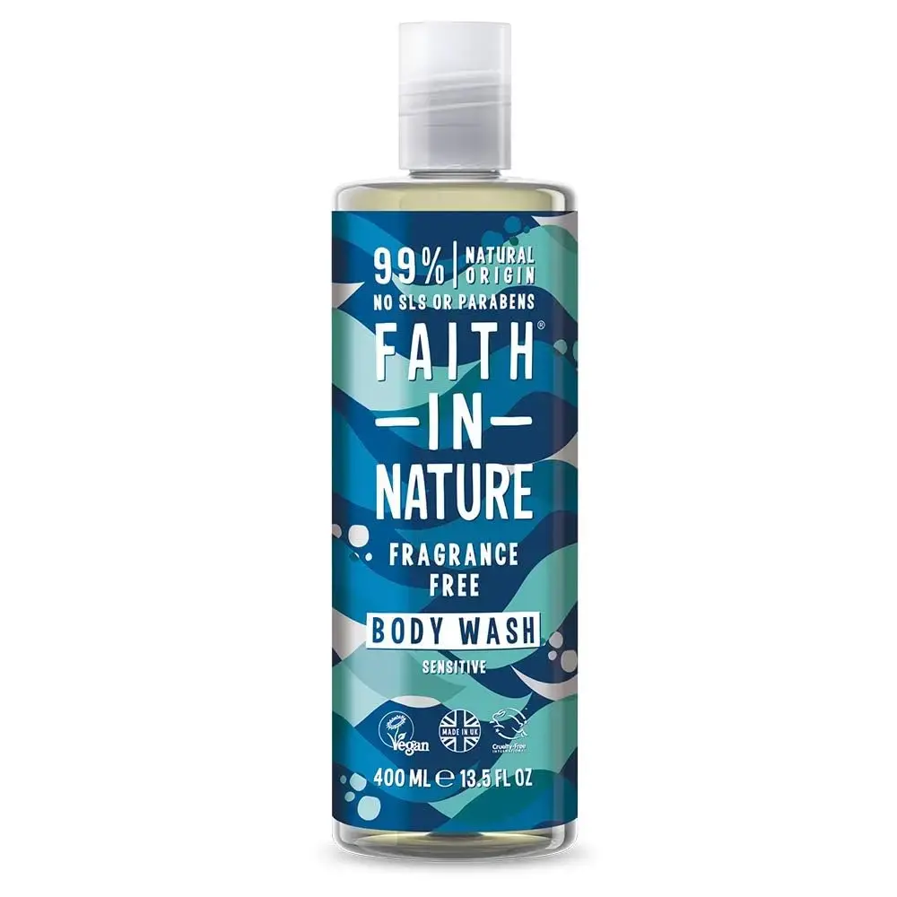 Faith In Nature , , 99% Natural Ingredients, Cleansing AND Soothing, Fragrance Free, Body Wash, 400 ml
