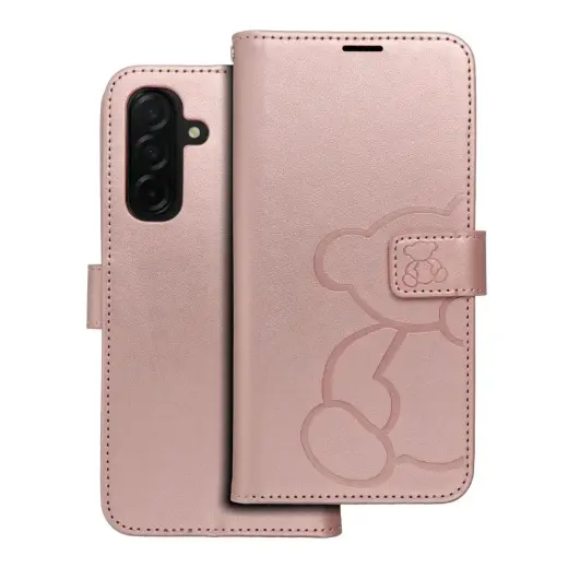 MEZZO teddy bear чехол-книжка для телефона Samsung Galaxy A26 5G (A266) розовый (плюшевый мишка)