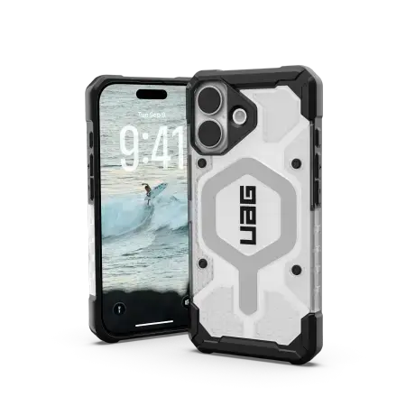 UAG Pathfinder Clear MagSafe Case for iPhone 17 - White and Gray