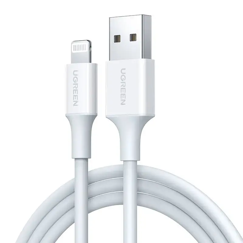 Cable Lightning to USB UGREEN 2.4A US155, 1.5m (white)