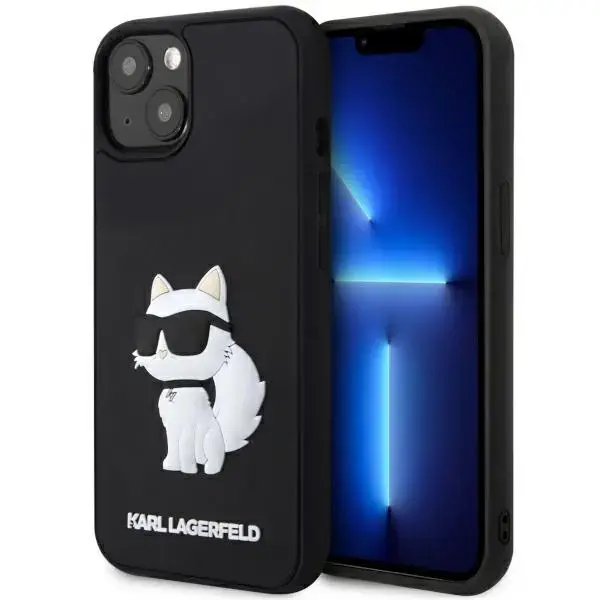 Karl Lagerfeld KLHCP14S3DRKHNK iPhone 14 6.1" czarny|black hardcase Rubber Choupette 3D