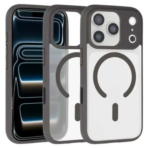 Liavec Soft telefono dėklas iPhone 17 Pro Max pilkas