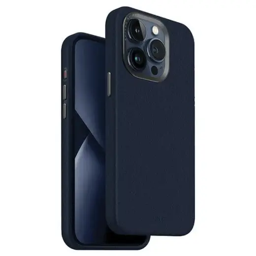 UNIQ Lyden phone case with MagSafe support for iPhone 15 Pro navy