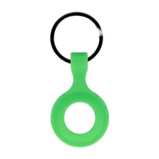 Silicone key ring for Airtag green