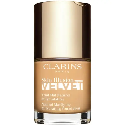 Clarins, Skin Illusion Velvet Foundation, Matte, Liquid Foundation, 105.5W, 30 ml